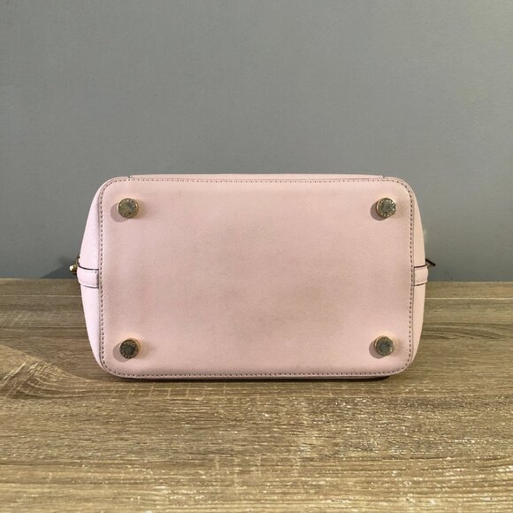 Michael Kors Greenwich Pink Leather Grab Bag Satchel Crossbody Tote MSRP $358 - Picture 4 of 13